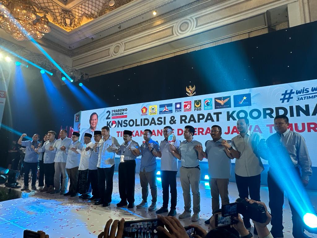 Konsolidasi Akbar Tkd Prabowo Gibran Dihadiri Dua Mantan Gubernur Jatim